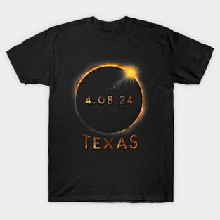 North America Total Solar Eclipse 2024 Texas Usa T-Shirt